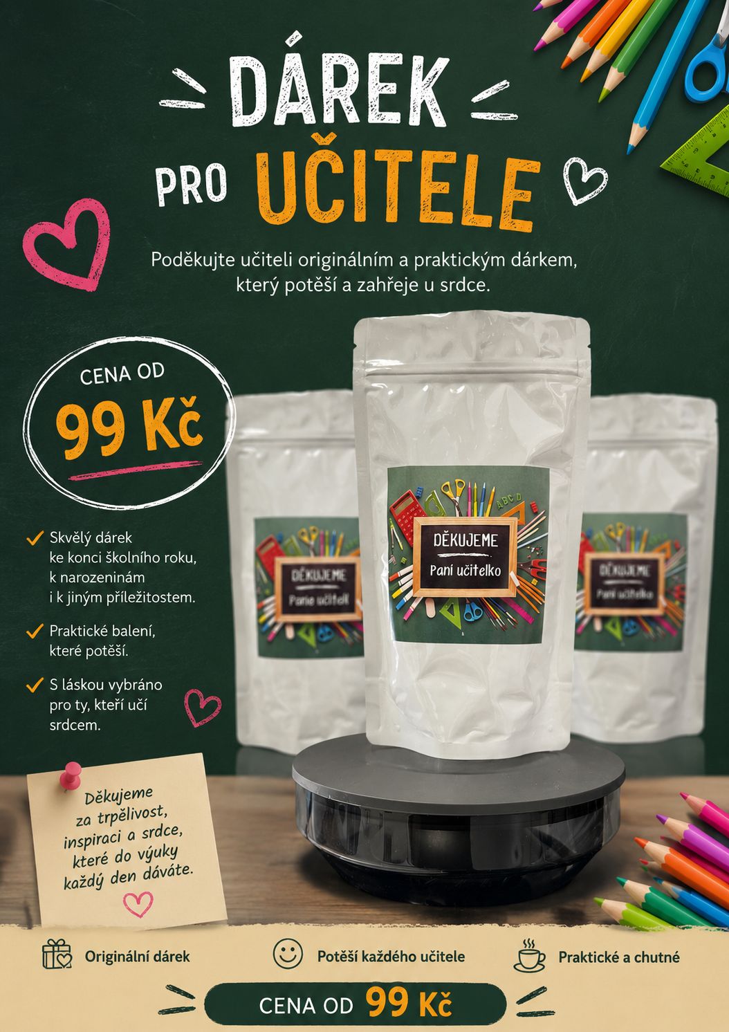Dárková káva pro učitele